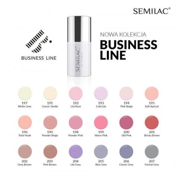 Semilac Lakier Hybrydowy Business Line 198 Powder Pink