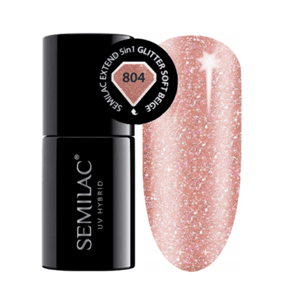 Semilac Extend 5in1 - 804 Glitter Soft Beige