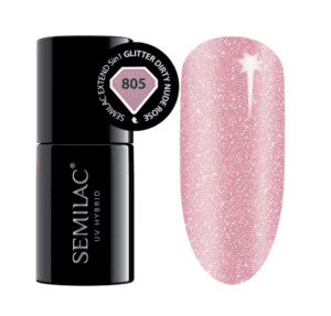 Semilac Extend 5in1 - 805 Glitter Dirty Nude Rose