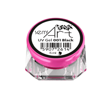 Semilac Lakier żelowy do zdobień Semi Art UV Gel 001 Black