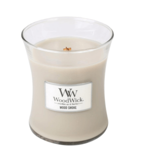 WoodWick Wood Smoke - Świeca Średnia