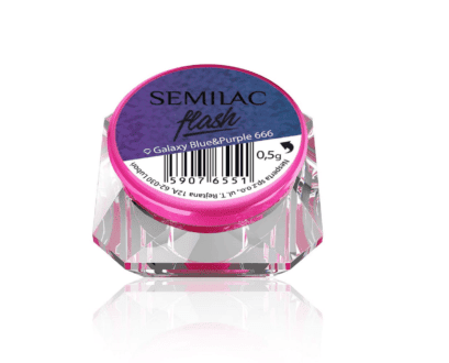 Semilac 666 Flash Galaxy Blue & Purple - Pyłek
