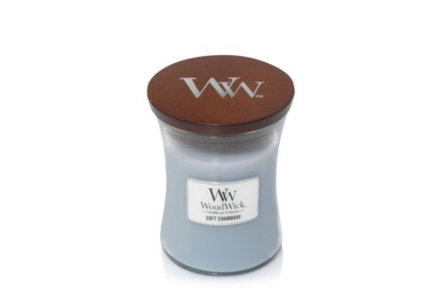WoodWick Soft Chambray - Świeca Średnia