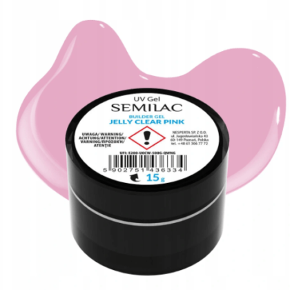 Semilac Żel Budujący Jelly Clear Pink 15g