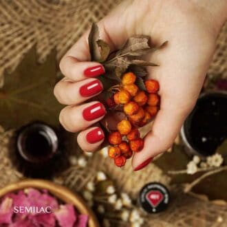 Semilac Lakier Hybrydowy 401 Raspberry Wine 7ml - obrazek 2