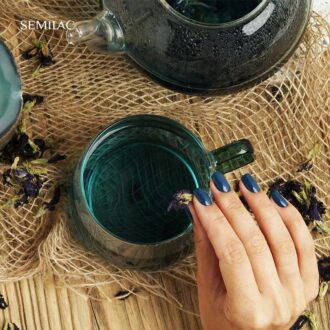 Semilac Lakier Hybrydowy 406 Blue Tea 7ml - obrazek 2