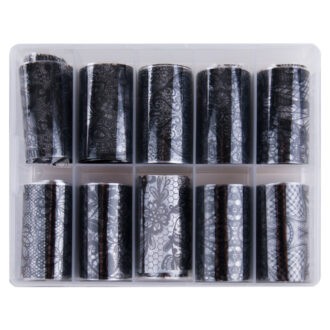 Allepaznokcie Folie Transferowe Zestaw 10szt. po 100cm XKZ-08-01