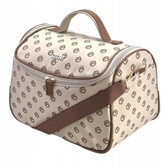 Noble Kosmetyczka Kuferek XXL Z Paskiem Gold GL003