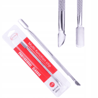 Dwustronne Kopytko do Skórek i Paznokci SIlver YC013