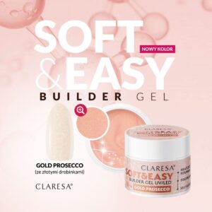 Claresa Soft&Easy Builder Gel Żel Budujący Gold Prosecco 90g - obrazek 2