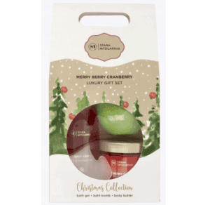Stara Mydlarnia Merry Berry Cranberry Żel + Kula + Masło do Ciała