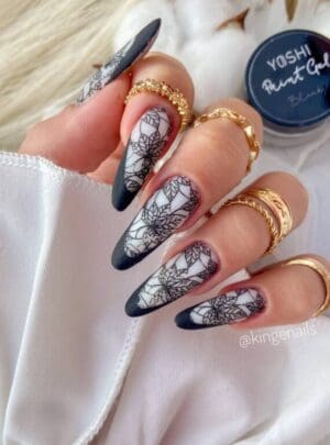Yoshi Żel do Zdobień Paint Gel UV LED Black 5ml - obrazek 2