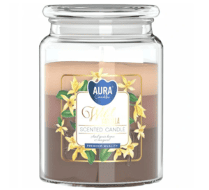 Aura Duża Świeca Trójkolorowa Wild Vanilla