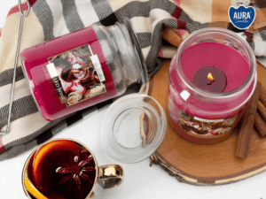 Aura Duża Świeca Mulled Wine - obrazek 2