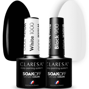 Claresa Zestaw Lakierów Hybrydowych 900 Black + 1000 White