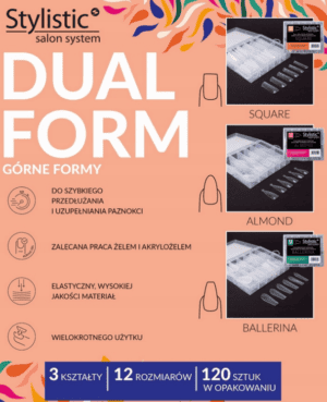 Stylistic Dual Forms Square Górne Formy do Żelu Kwadrat 120szt. - obrazek 3