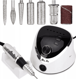 Molly Nils Frezarka do Manicure i Pedicure 68W + Zestaw Frezów M12 Biała