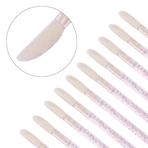 Welurowe Aplikatory Bezwłókienkowe do Rzęs Brokatowe 50szt. - obrazek 2