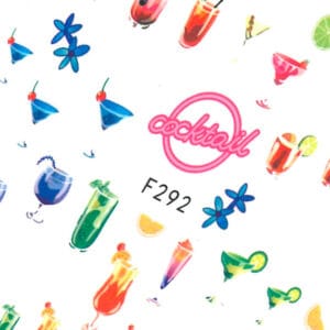 Naklejki do Paznokci Samoprzylepne Koktajl F292 - obrazek 3