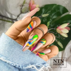 Pyłek do Paznokci Smoke Nails Efekt Dymu Neon Light Orange Nr 04 - obrazek 3
