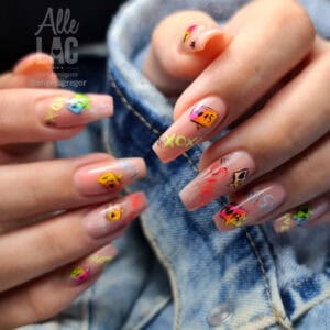 Pyłek do Paznokci Smoke Nails Efekt Dymu Neon Pink Nr 09 - obrazek 2