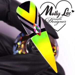 Pyłek do Paznokci Smoke Nails Efekt Dymu Neon Yellow Nr 03 - obrazek 3