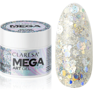 Claresa Żel do Zdobień Megastar Silver Flicker 10g