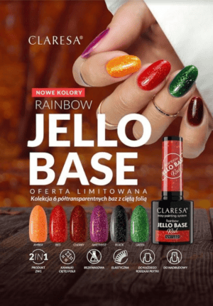 Claresa Rainbow Jello Baza Green Baza Hybrydowa - obrazek 2