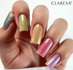 Claresa Unicorn Glow 4 Lakier Hybrydowy 5ml – Półtransparentny Róż Holo - obrazek 4